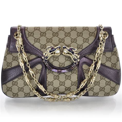 gucci dragon jewelled bag|GUCCI Monogram Tom Ford Jeweled Dragon Bag Purple.